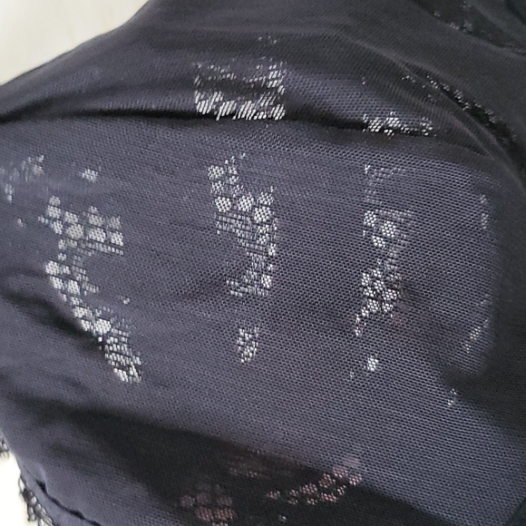 Sheer black lace bralette with adjustable hook and eye closure - Picture 6 of 11